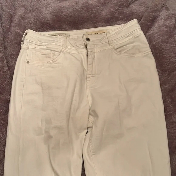 Pilcro ivory/white denim. High rise slim jeans. Size 31 - Picture 5 of 5